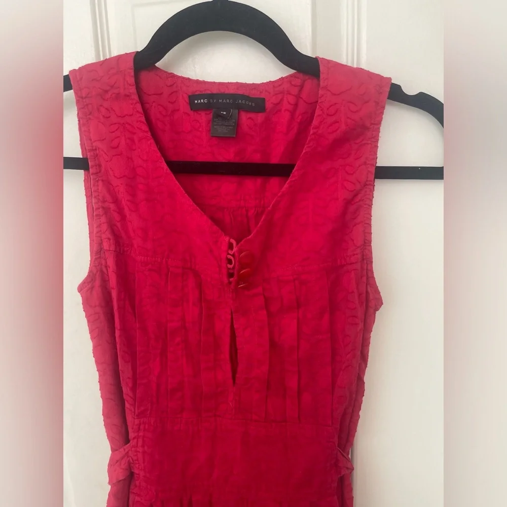 Marc Jacobs Red Sleeveless Tie Dress XS - Picture 3 of 5